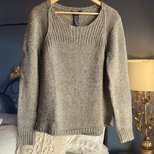 Olsen Europe Light Brown with Gold and Silver Cozy Sweater Wool Blend